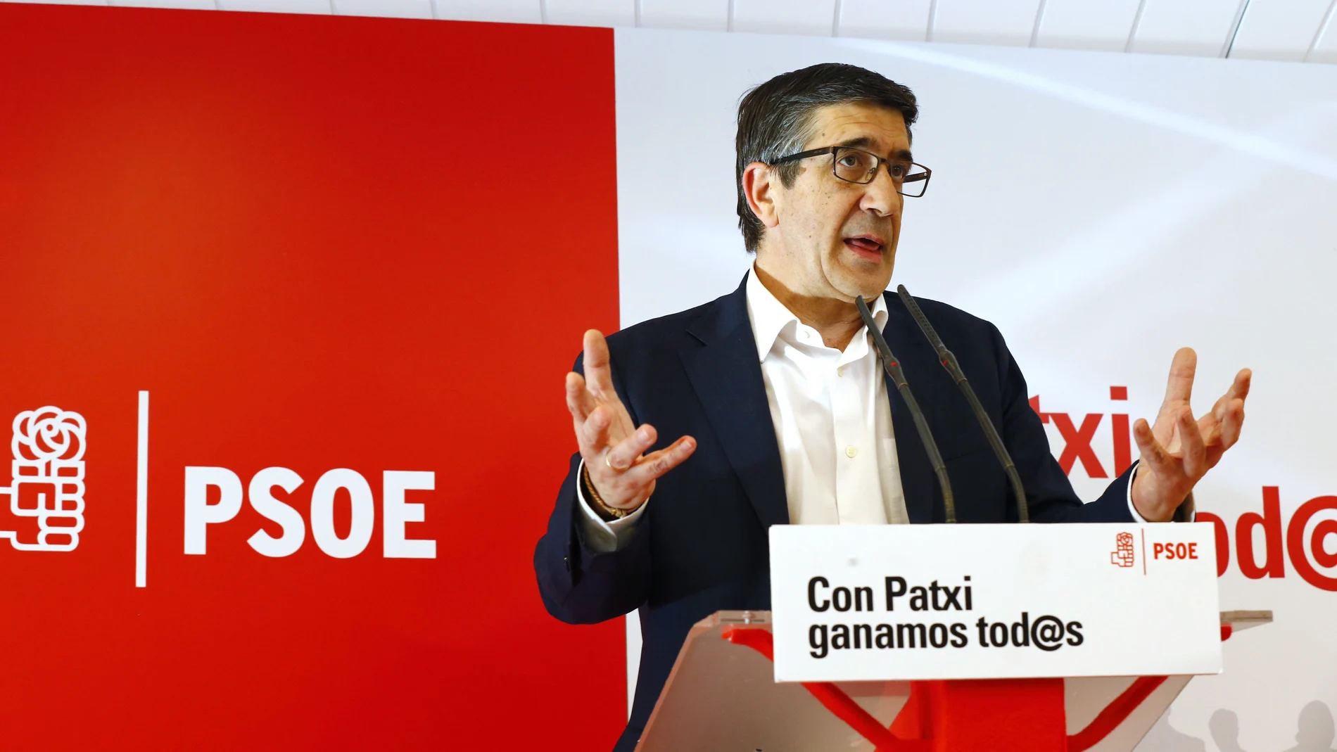 El candidato a las primarias del PSOE Patxi López en una rueda de prensa celebrada en Madri El candidato a las primarias del PSOE Patxi López en una rueda de prensa celebrada en Madri