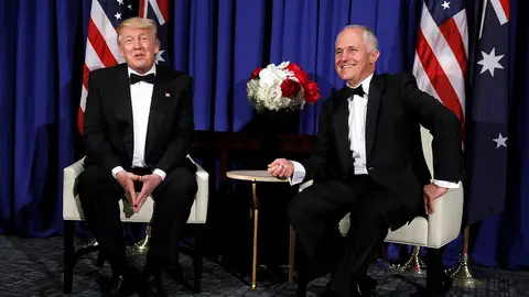 Donald Trump y el primer ministro australiano Donald Trump y el primer ministro australiano