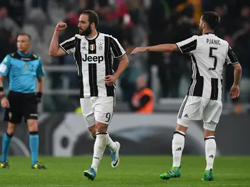 Higuain celebra un gol con la Juventus Higuain celebra un gol con la Juventus