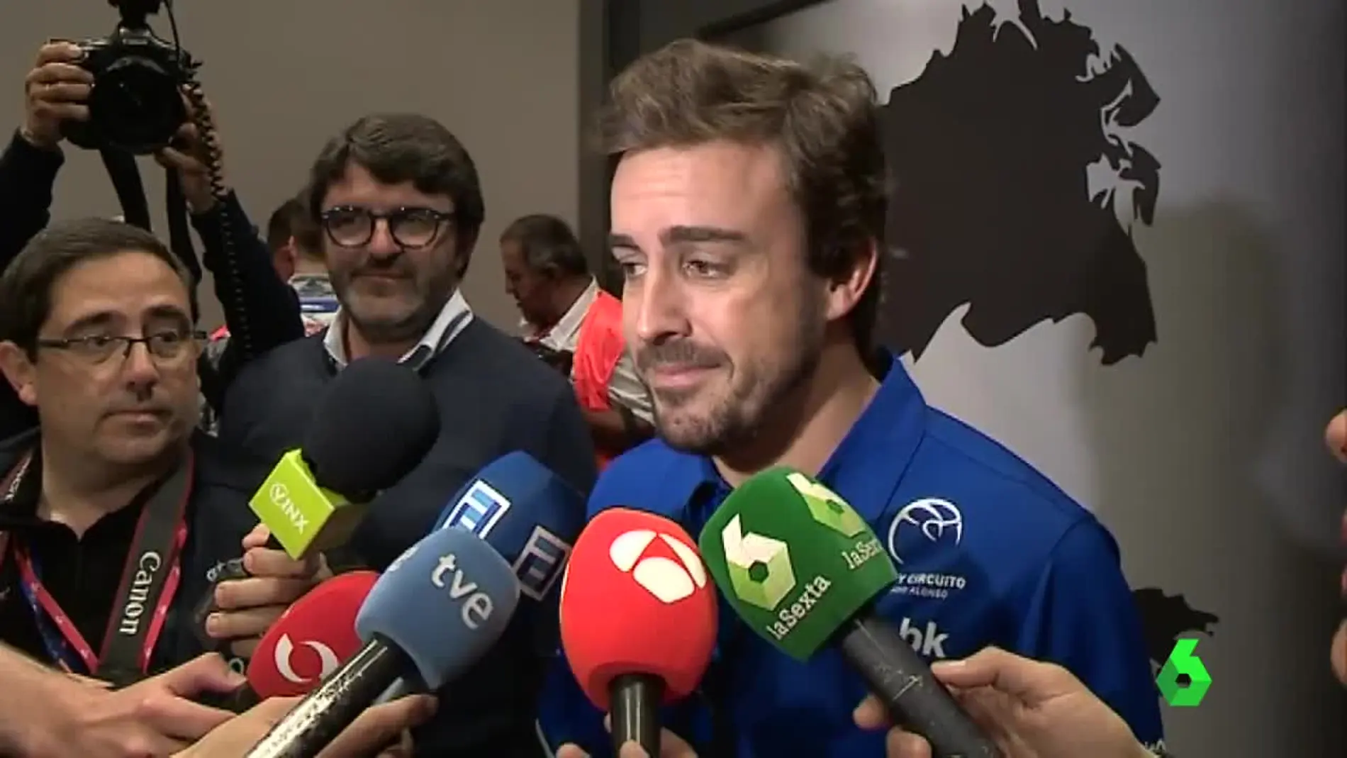 Fernando Alonso, en un acto en Asturias