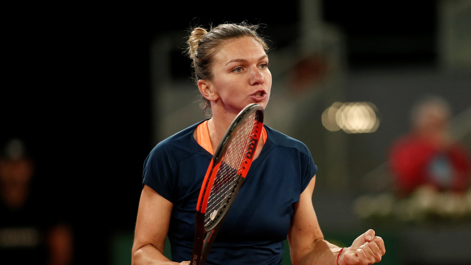 Simona Halep celebra su victoria Simona Halep celebra su victoria