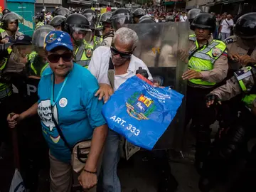 Los más mayores se manifiestan en Venezuela Los más mayores se manifiestan en Venezuela