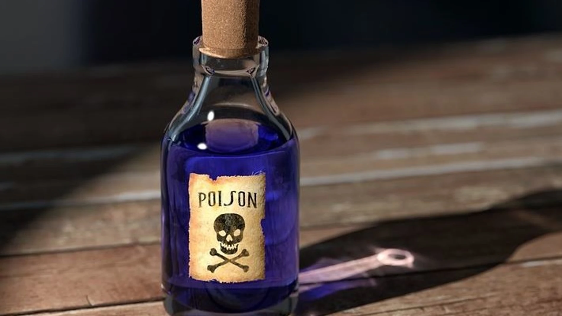 Imagen de archivo de un frasco de veneno