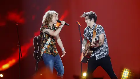 Manel Navarro durante su actuación en el Festival de Eurovisión 2017 Manel Navarro durante su actuación en el Festival de Eurovisión 2017