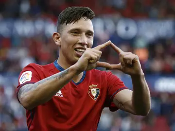Jhon Steven celebra un gol Jhon Steven celebra un gol