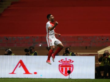 Falcao celebra un gol con el Mónaco