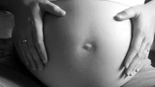 Mujer en sus últimas semanas de embarazo Mujer en sus últimas semanas de embarazo