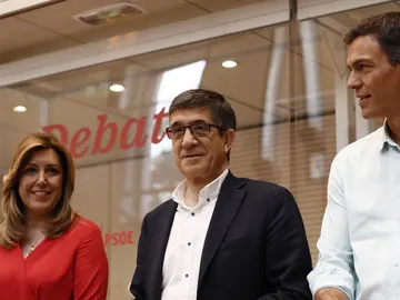Los candidatos a la Secretaría General del PSOE, Susana Díaz , Patxi López y Pedro Sánchez Los candidatos a la Secretaría General del PSOE, Susana Díaz , Patxi López y Pedro Sánchez