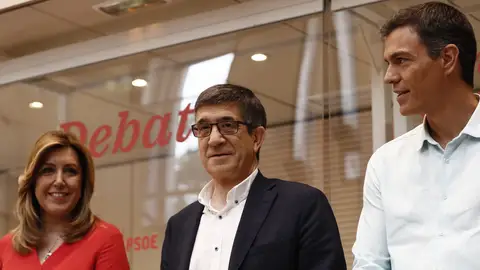 Los candidatos a la Secretaría General del PSOE, Susana Díaz , Patxi López y Pedro Sánchez Los candidatos a la Secretaría General del PSOE, Susana Díaz , Patxi López y Pedro Sánchez