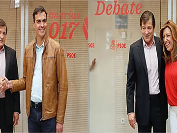 Recibimientos de Javier Fernández a Pedro Sánchez y Susana Díaz Recibimientos de Javier Fernández a Pedro Sánchez y Susana Díaz