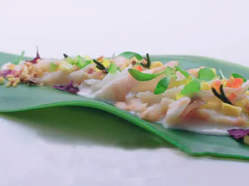 Tiradito thai de mariscos Tiradito thai de mariscos