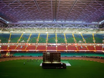 Vista general del estadio de Cardiff donde se disputa la final