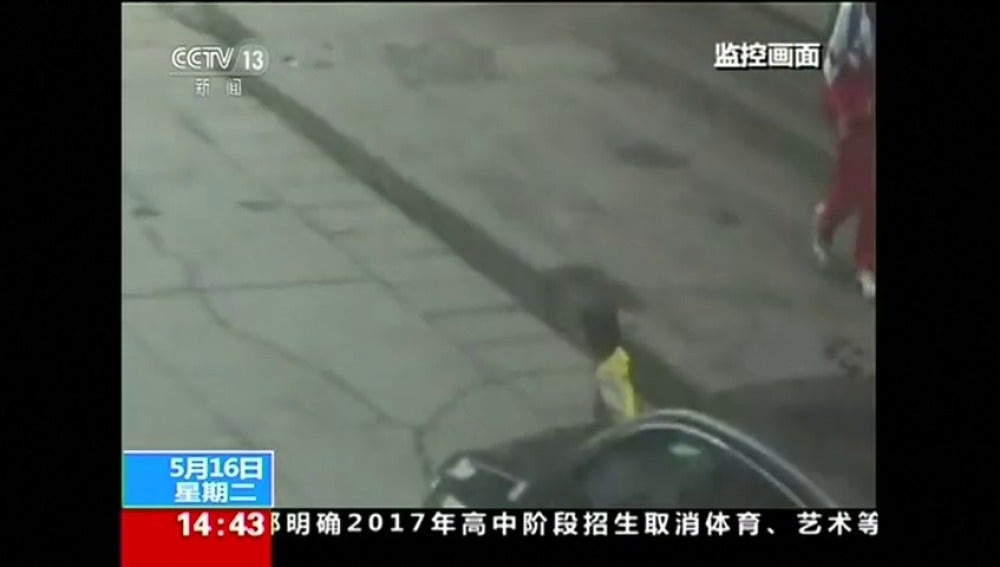 Frame 4.146665 de: Una niña sobrevive a un atropello en China
