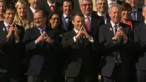 Frame 11.943647 de: Macron recibe a la comisión evaluadora de la candidatura olímpica París 2024 Frame 11.943647 de: Macron recibe a la comisión evaluadora de la candidatura olímpica París 2024