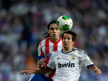 Falcao y Coentrao, en un partido de 2013 Falcao y Coentrao, en un partido de 2013