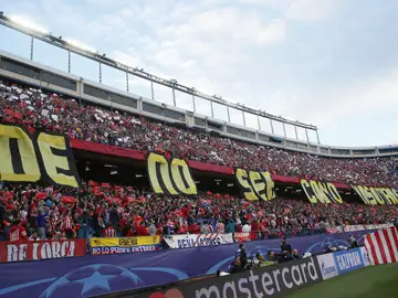 Una de las gradas del Vicente Calderón en el Atlético de Madrid-Real Madrid Una de las gradas del Vicente Calderón en el Atlético de Madrid-Real Madrid