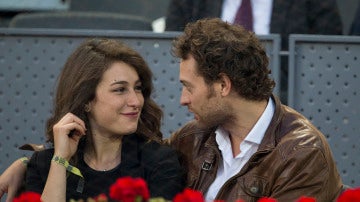 Peter Vives junto a su acompañante en el Mutua Madrid Open