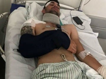 Jesús Alberto Ruiz, el ciclista atropellado, en el hospital