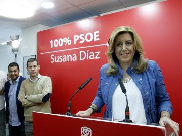Susana Díaz durante la presentación de su programa