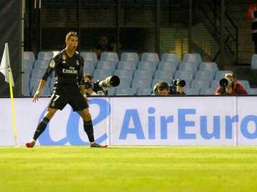 Cristiano Ronaldo en el partido contra el Celta