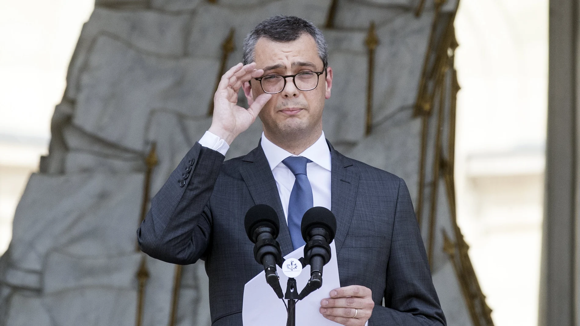 Alexis Kohler, el secretario general del Elíseo, anuncia los nuevos ministros del Gobierno de Macron Alexis Kohler, el secretario general del Elíseo, anuncia los nuevos ministros del Gobierno de Macron