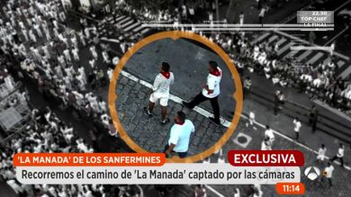 Cinco cámaras de seguridad captaron el recorrido de La Manada en el encierro horas después de la presunta violación