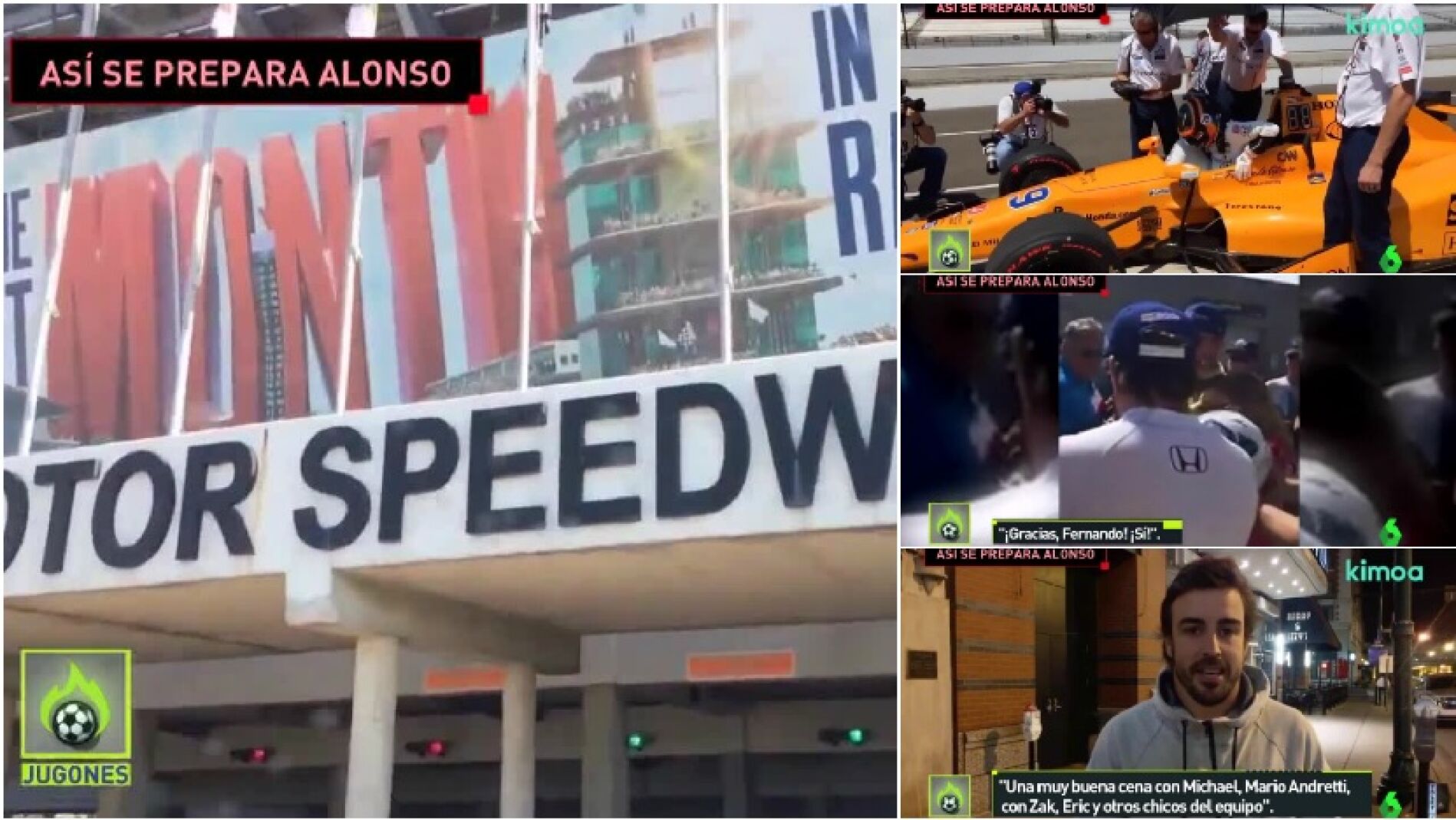 D&iacute;a a d&iacute;a de Alonso en Indian&aacute;polis