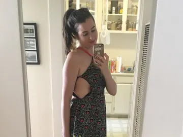 La fotografía de la bloguera con su vestido La fotografía de la bloguera con su vestido