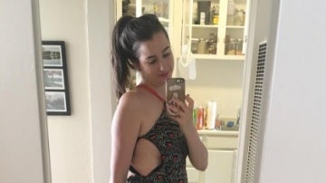 La fotografía de la bloguera con su vestido