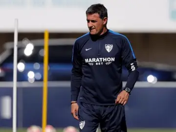 Míchel, técnico del Málaga Míchel, técnico del Málaga