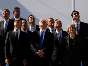 Algunos de los líderes asistentes a la cumbre de la OTAN