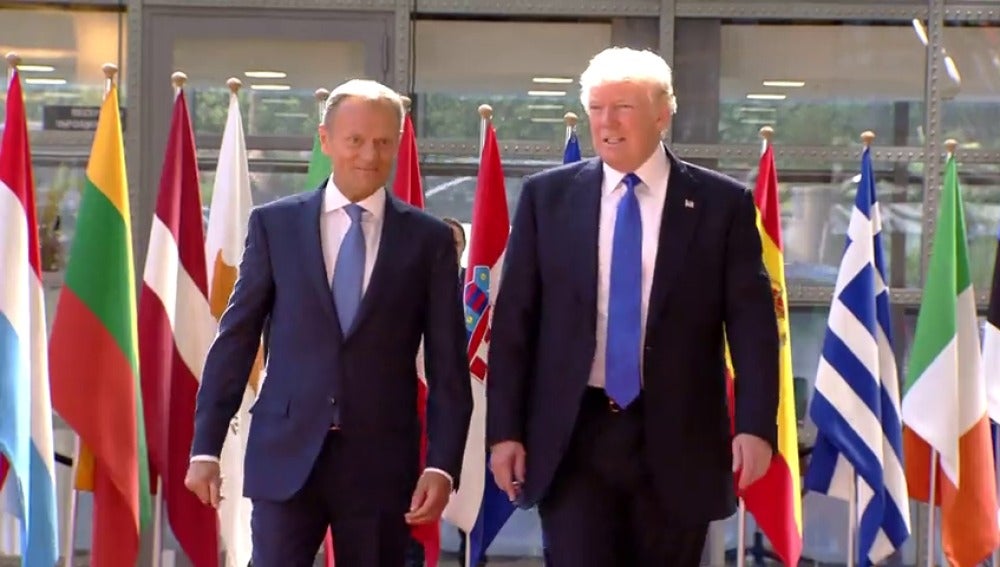 Frame 18.336113 de: Bruselas se blinda ante la llegada de Donald Trump para participar en la cumbre de la OTAN