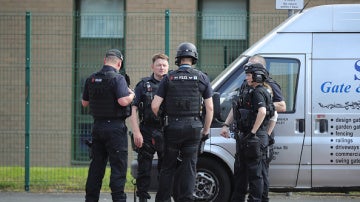 Policía británica en Manchester