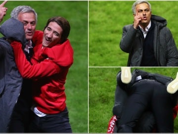 José Mourinho, eufórico tras ganar la Europa League