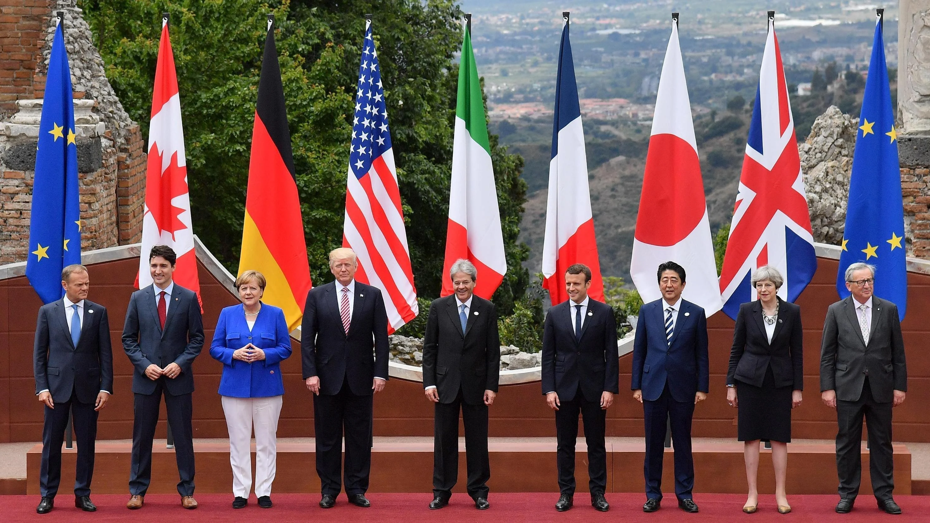Fotografía de archivo de una cumbre del G7 Foto de familia cumbre G7