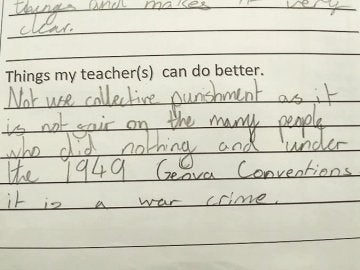 La respuesta de una niña sobre qué debe mejorar su profesora
