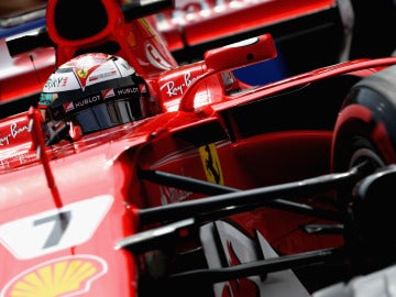 Kimi Raikkonen, rodando en el trazado de Mónaco