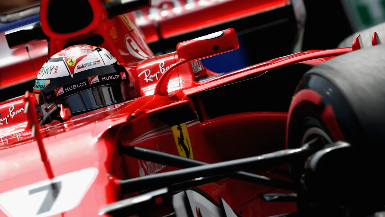 Kimi Raikkonen, rodando en el trazado de Mónaco