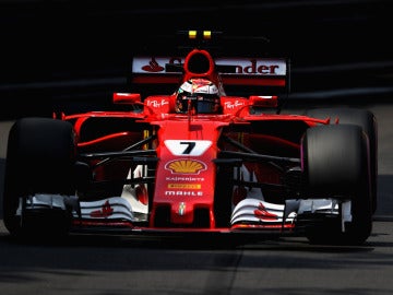Kimi Raikkonen rueda en el GP de Mónaco