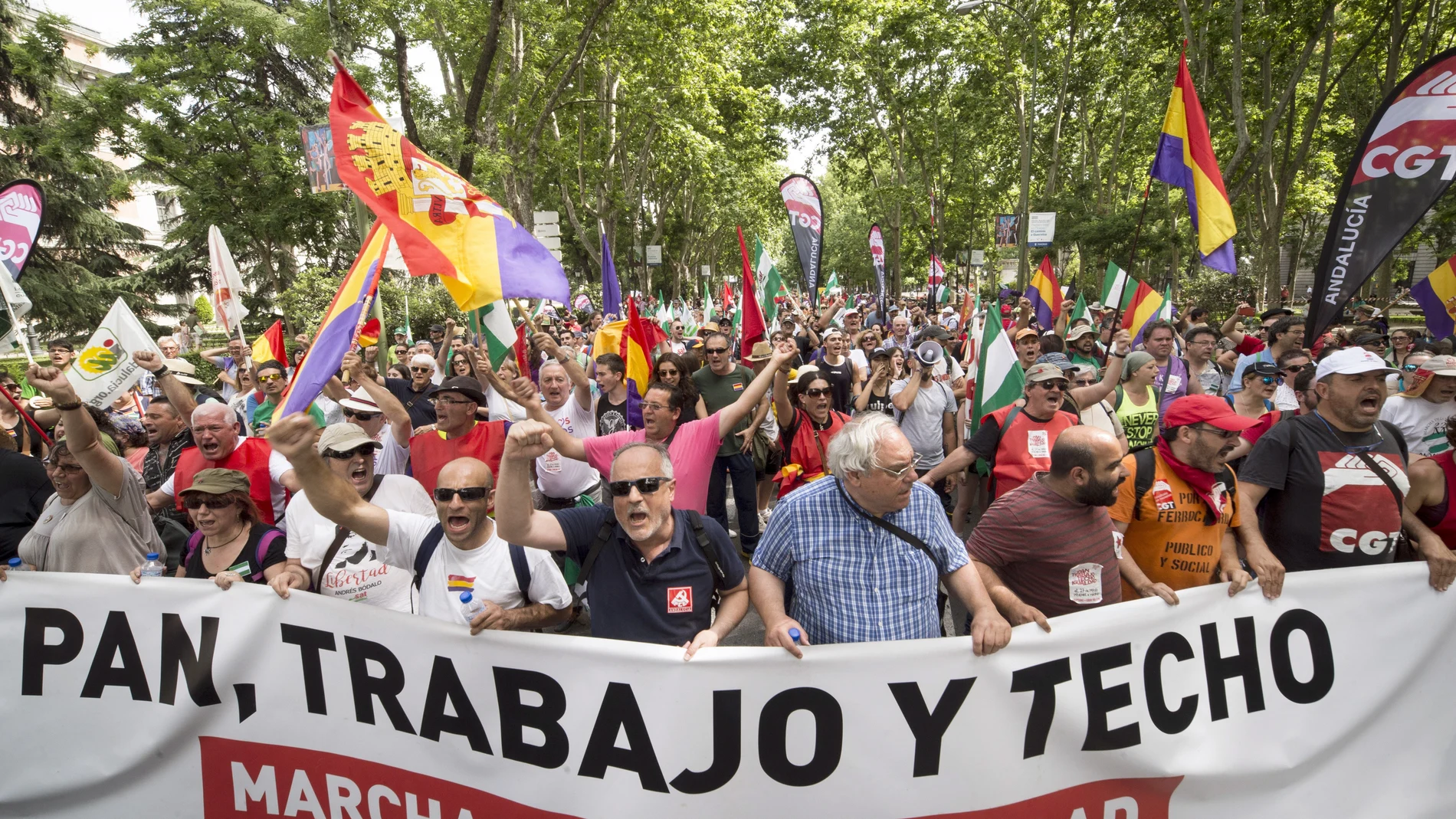 Manifestación que las Marchas de la Dignidad, que aglutinan a cuatro columnas procedentes de distintas partes de España Manifestación que las Marchas de la Dignidad, que aglutinan a cuatro columnas procedentes de distintas partes de España