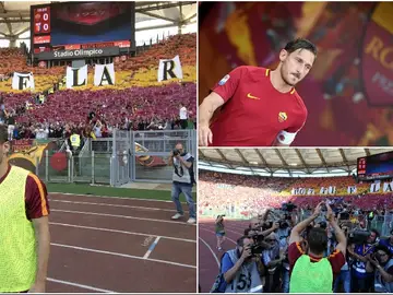 Francesco Totti, en su despedida en el Olímpico Francesco Totti, en su despedida en el Olímpico