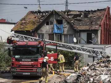 Edificio incendiado en Bilbao Edificio incendiado en Bilbao