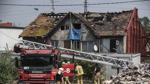Edificio incendiado en Bilbao Edificio incendiado en Bilbao