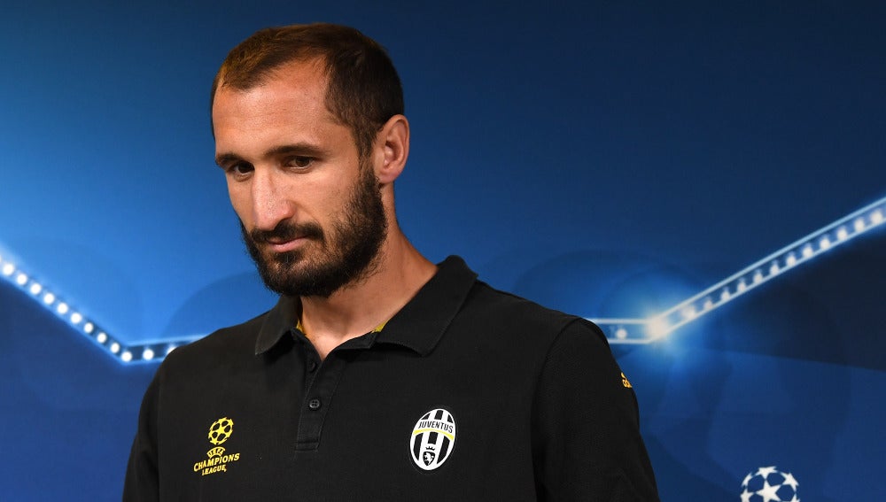 Chiellini, en la sala de prensa
