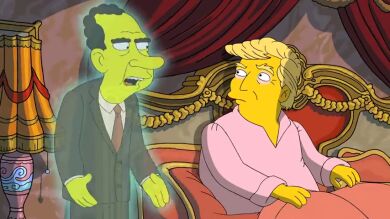 Donald Trump recibe la visita del fantasma de Richard Nixon en 'Los Simpson'