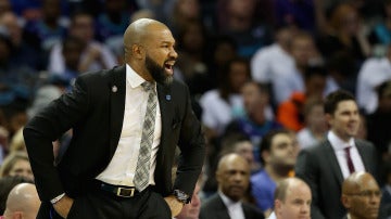 Derek Fisher, en su etapa como técnico de los Knicks