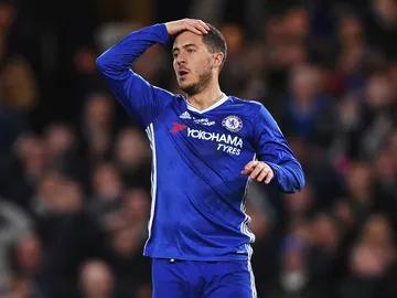 Hazard, en un partido con el Chelsea Hazard, en un partido con el Chelsea