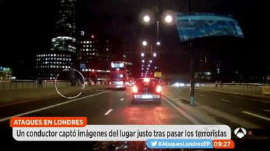 Las imágenes grabadas por un conductor en el London Bridge tras el atentado terrorista de Londres