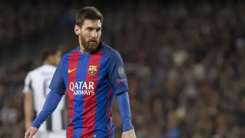 Leo Messi, en un partido contra la Juventus en la Champions Leo Messi, en un partido contra la Juventus en la Champions