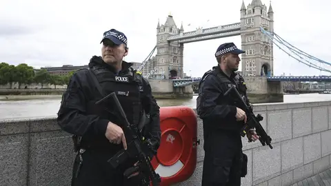 Vista de las medidas de seguridad en Londres Vista de las medidas de seguridad en Londres